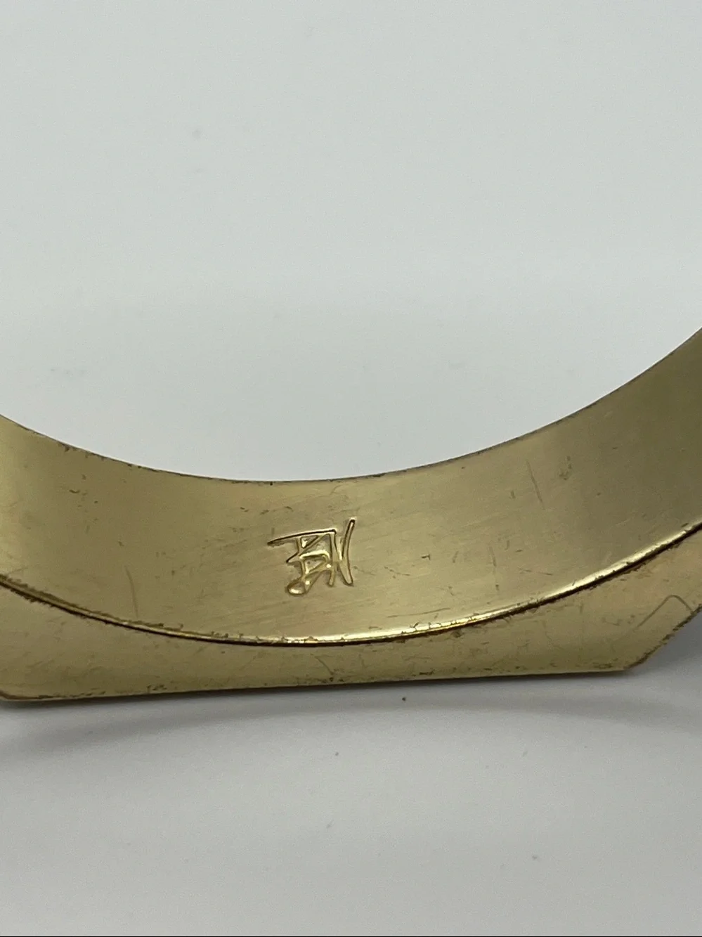 Hexagon Gold-Tone Crystal Bangle Bracelet